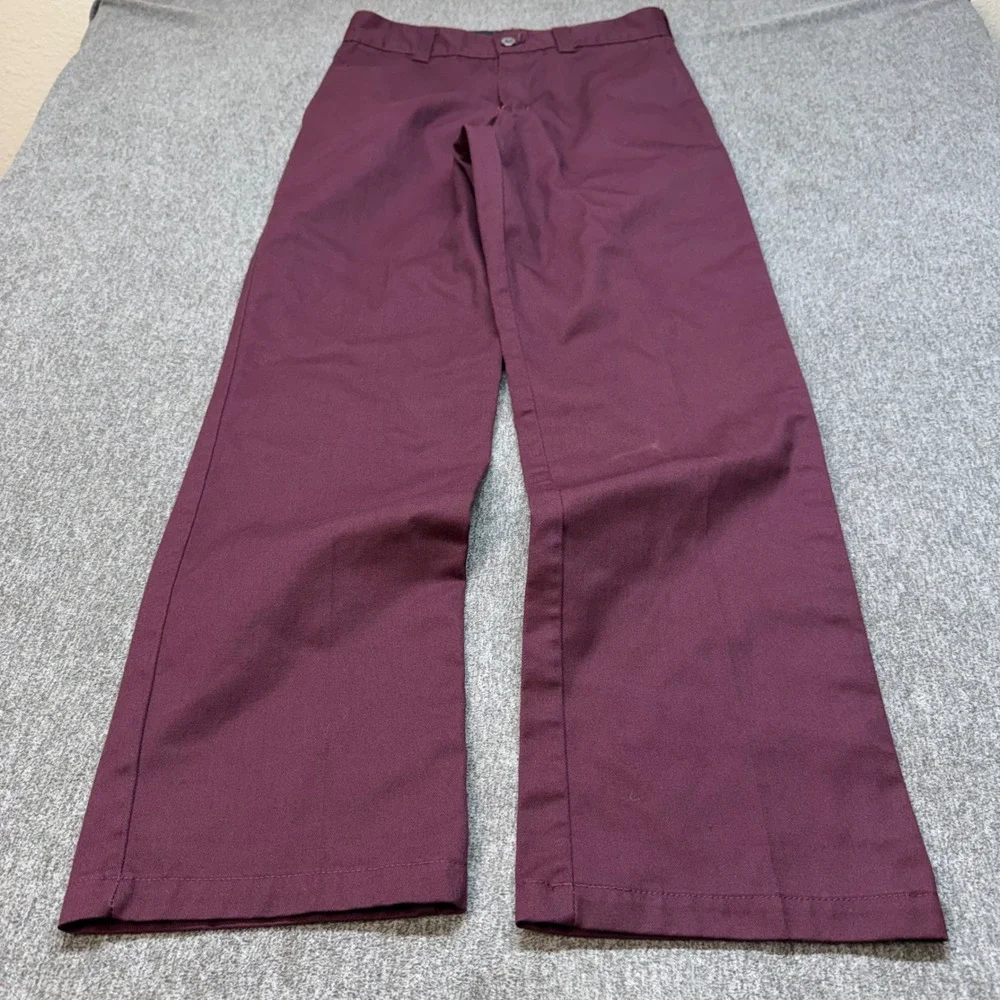Dickies Skateboarding Men 30x32 Burgundy Maroon Straight Leg Pants WPSK67MR